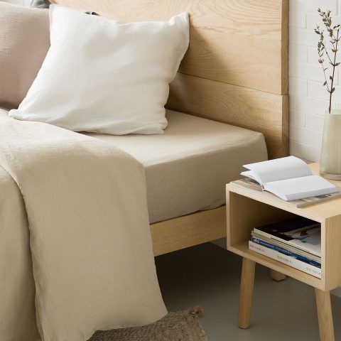 LENZUOLO DI SOTTO IN LINO LAVATO - per un letto 160cm / 160 x 200 x 28 cm prezzo 45,99 euro