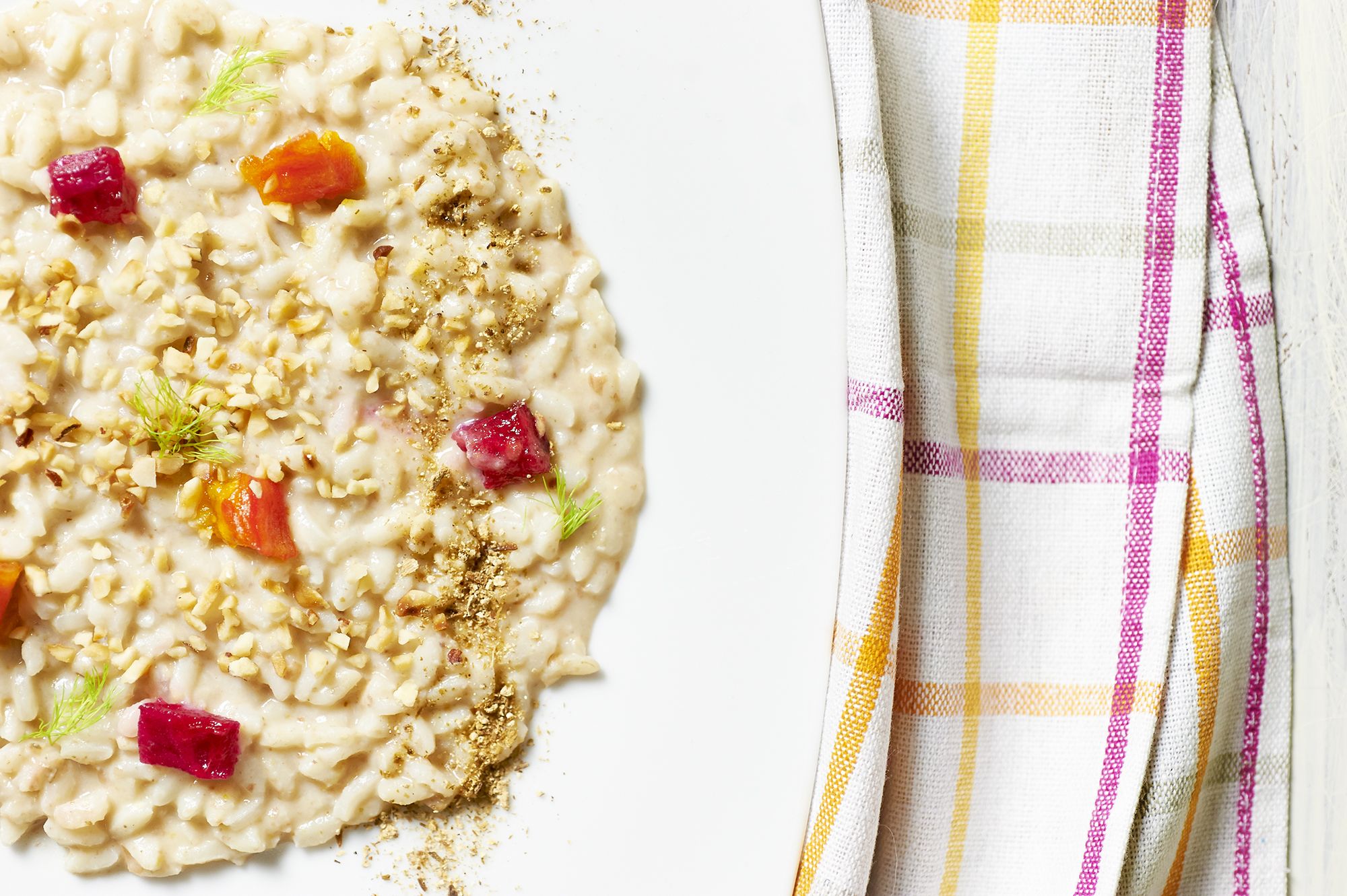 Risotto ai fichi con borlotti e funghi