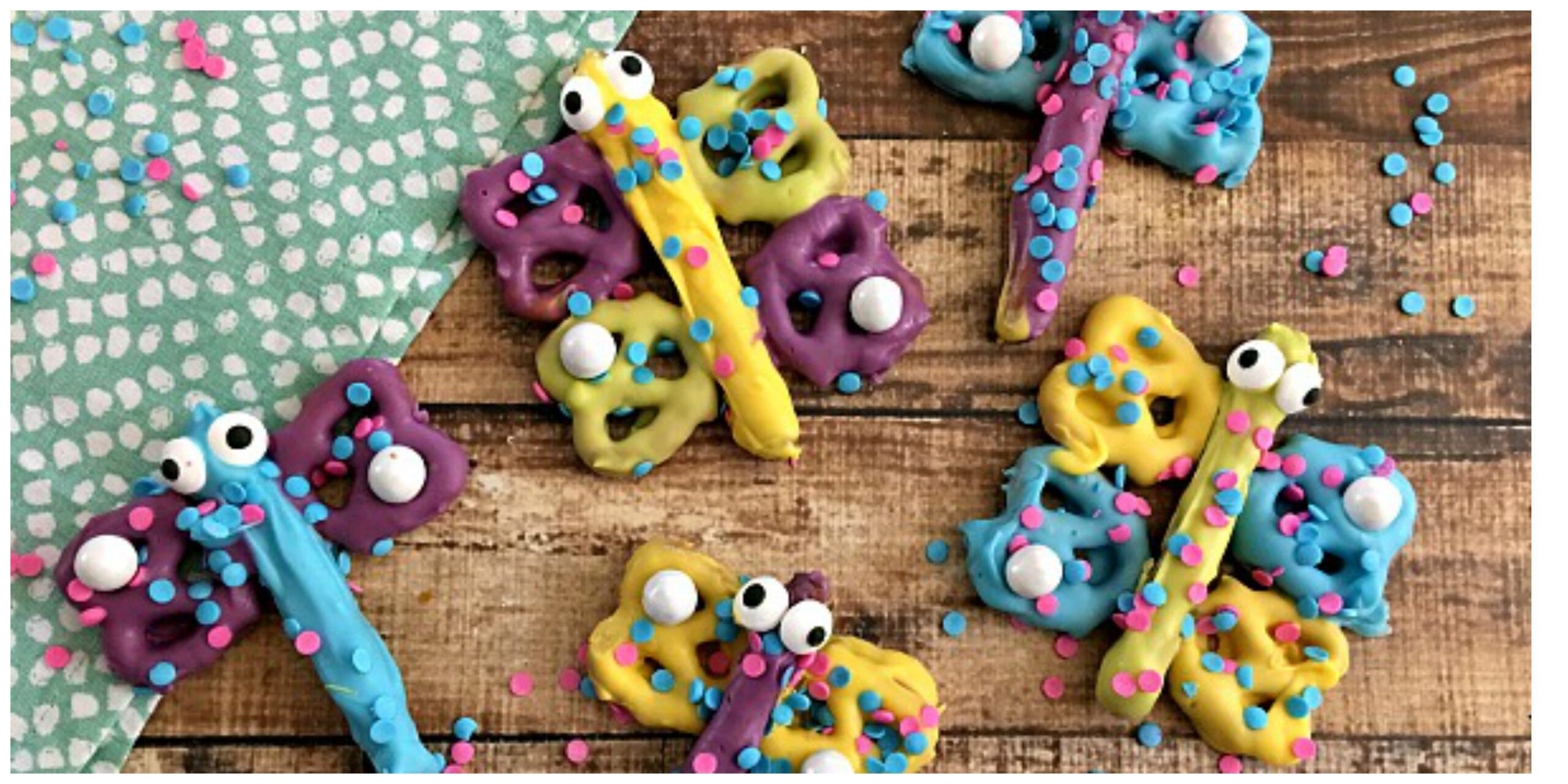 Mini Pretzels a forma di farfalla