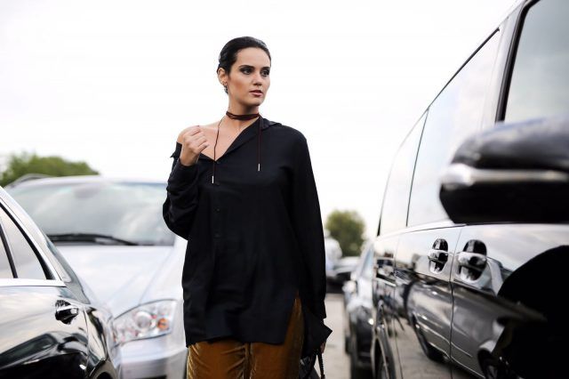 Street Style da Milano Moda Donna primavera-estate 2017, primo giorno: Catherine Poulain