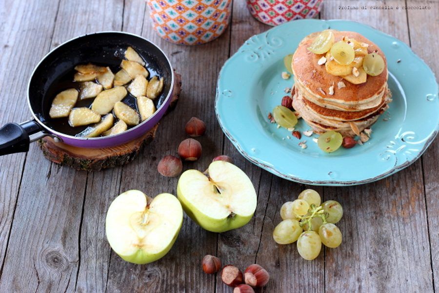 pancake alle nocciole con farina di farro