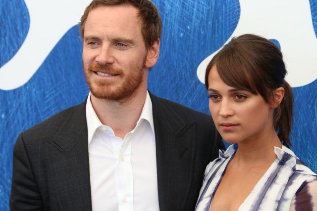 Alicia Vikander e Michael Fassbender al photocall