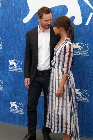 Alicia Vikander e Michael Fassbender al photocall