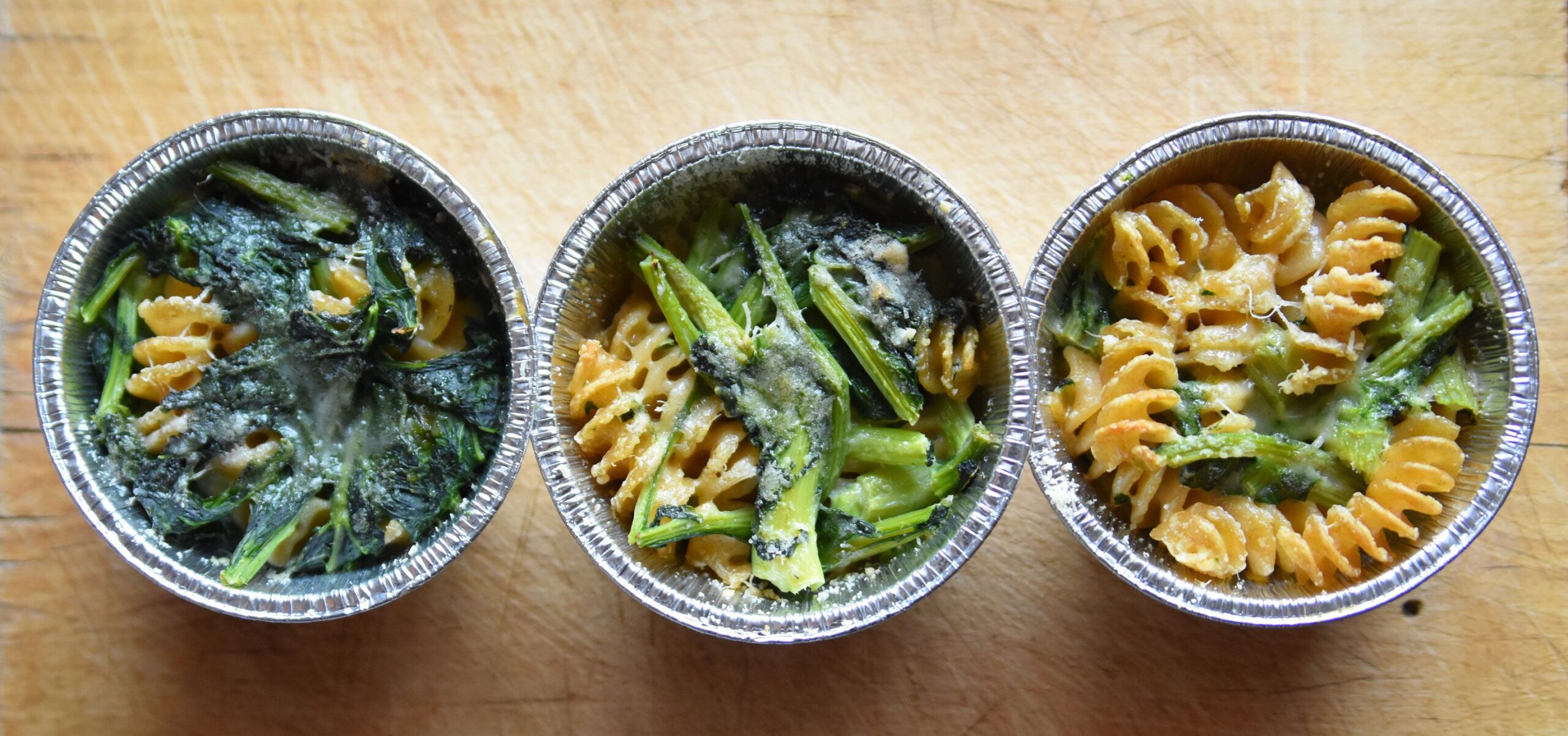 Timballo di fusilli e cime di rapa