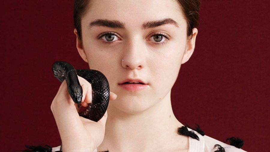 Maisie-Williams-Holding-Snake-Wallpapers