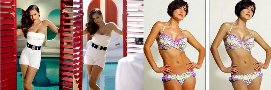 Strani spigoli in Jessica Alba: effetto di Photoshop?