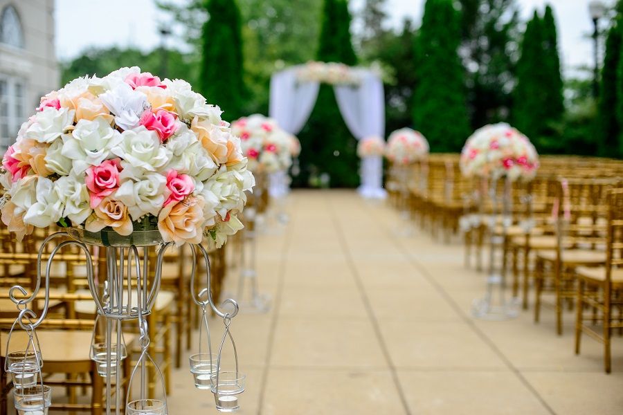 Decorazioni floreali per un matrimonio