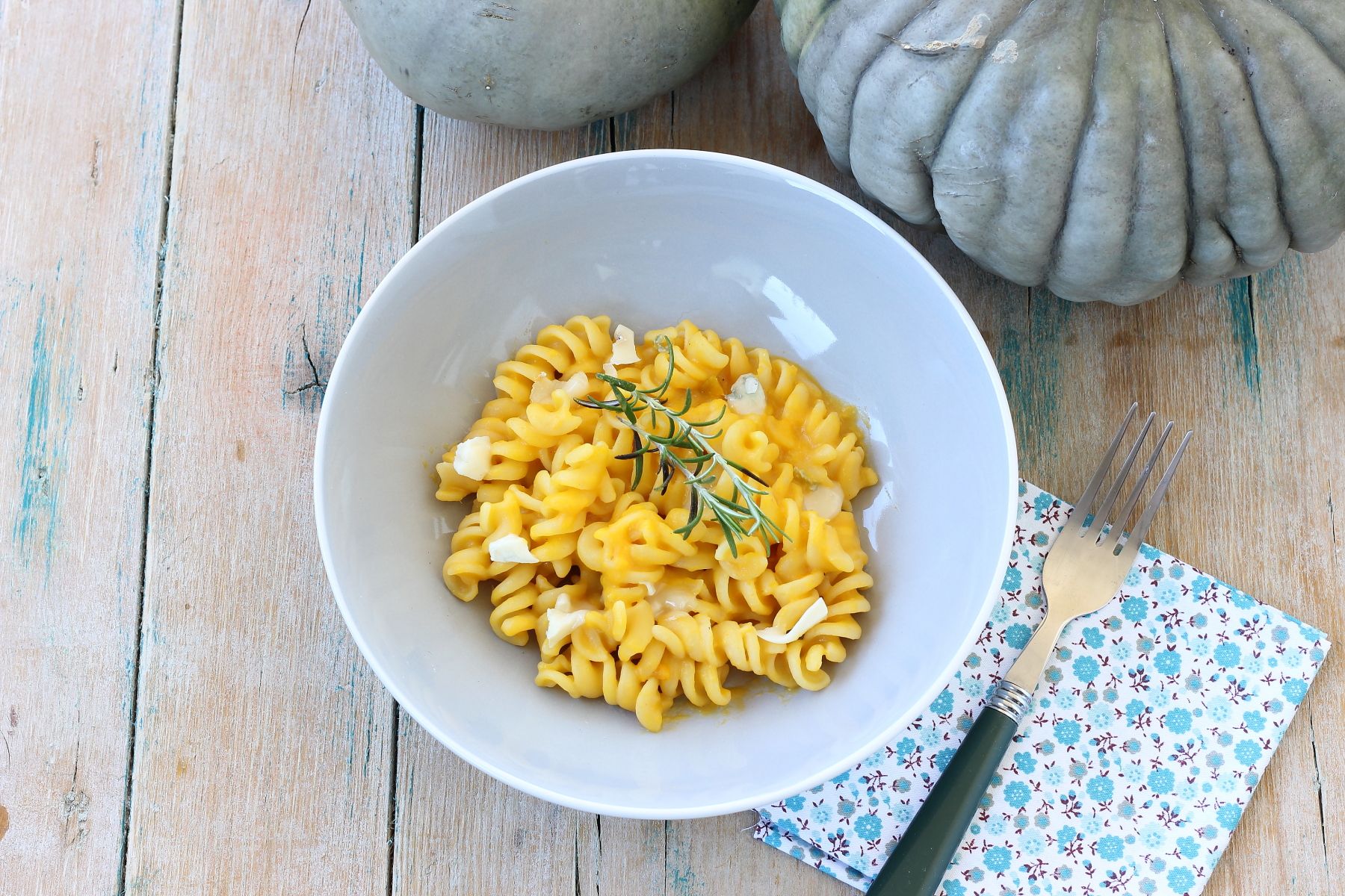 Fusilli con sugo di zucca e gorgonzola