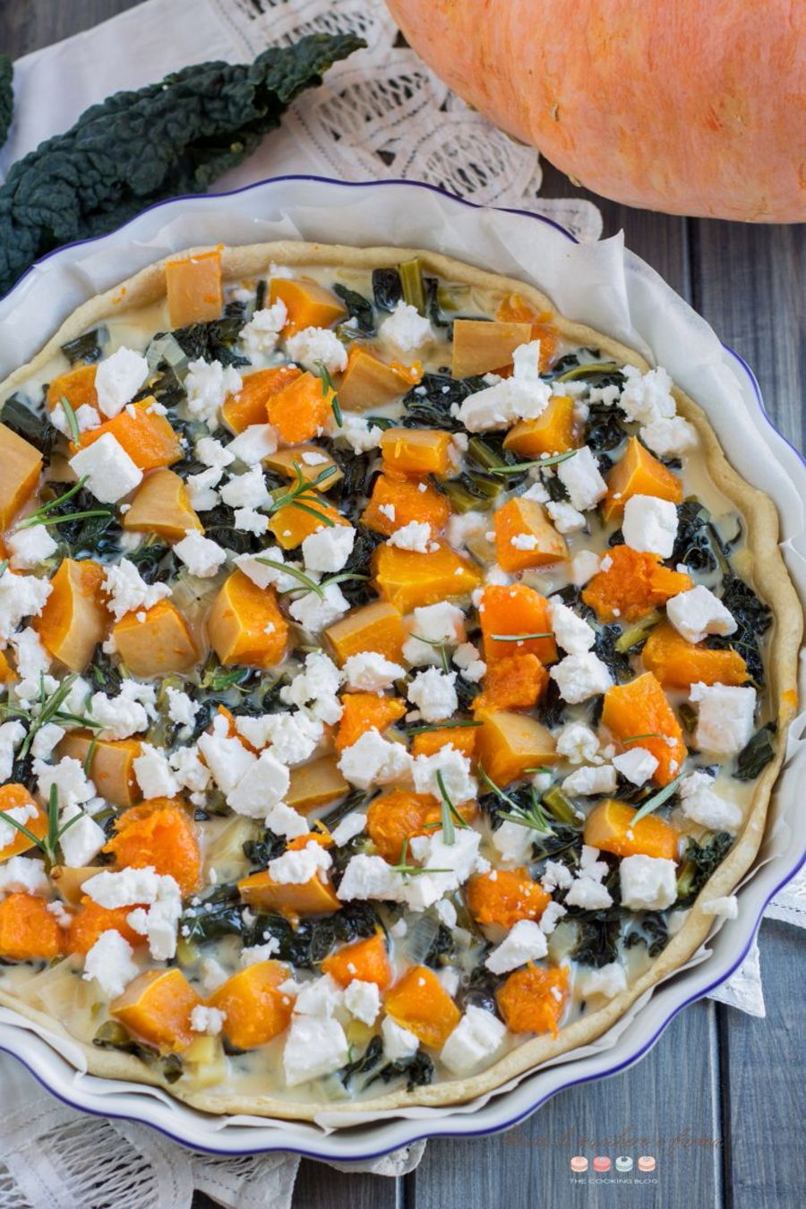 Crostata zucca e cavolo nero