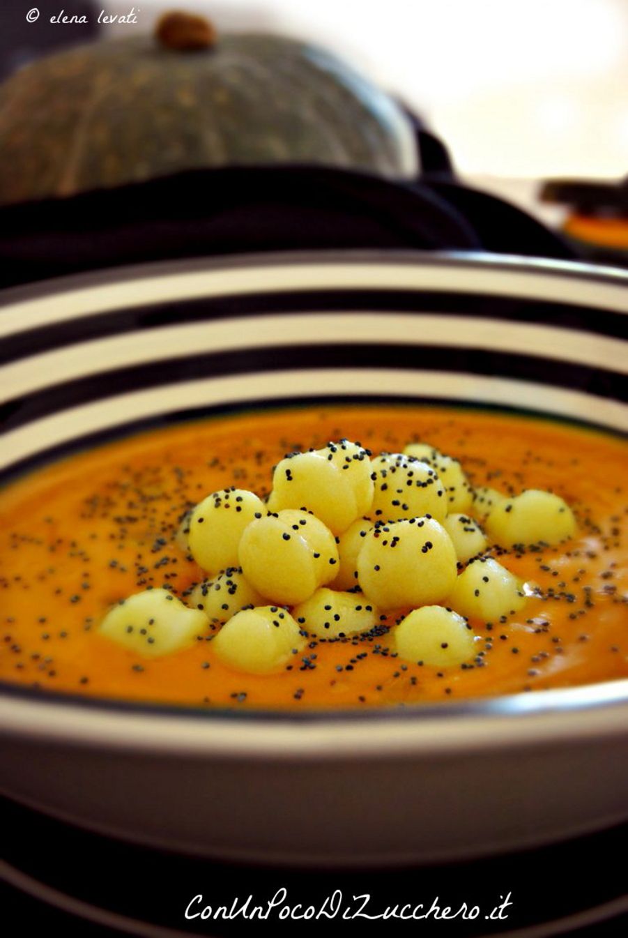 Crema di zucca con gnocchetti ai ceci