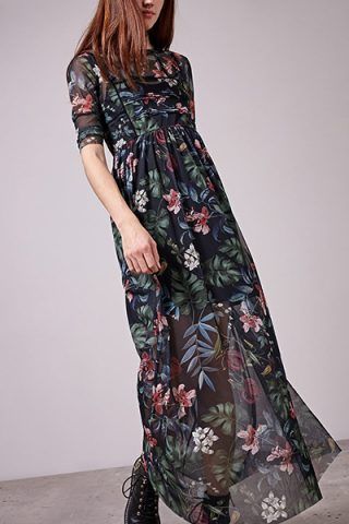 Maxi dress stampato di Stradivarius (45,95 €)
