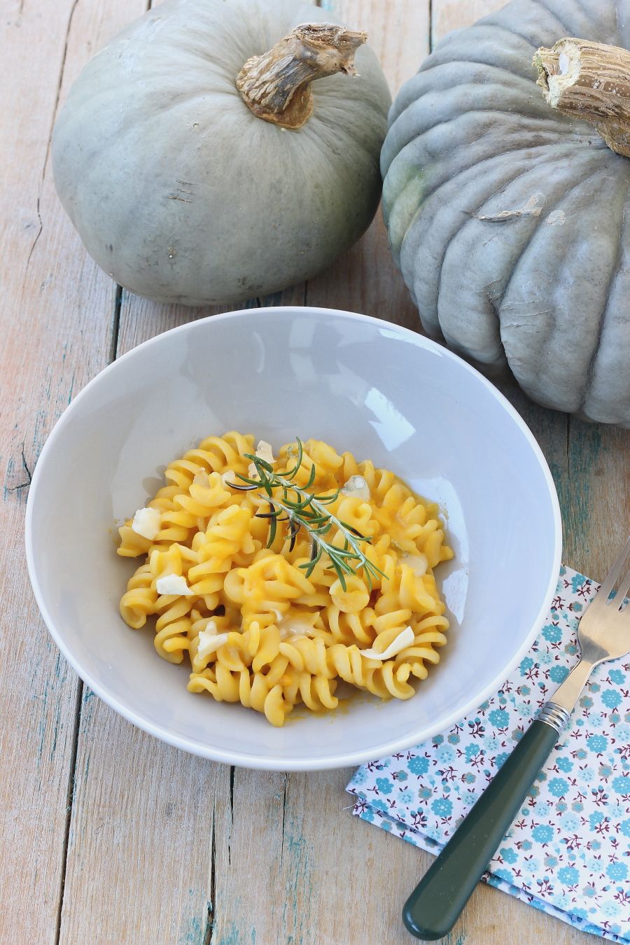 Fusilli con sugo di zucca e gorgonzola