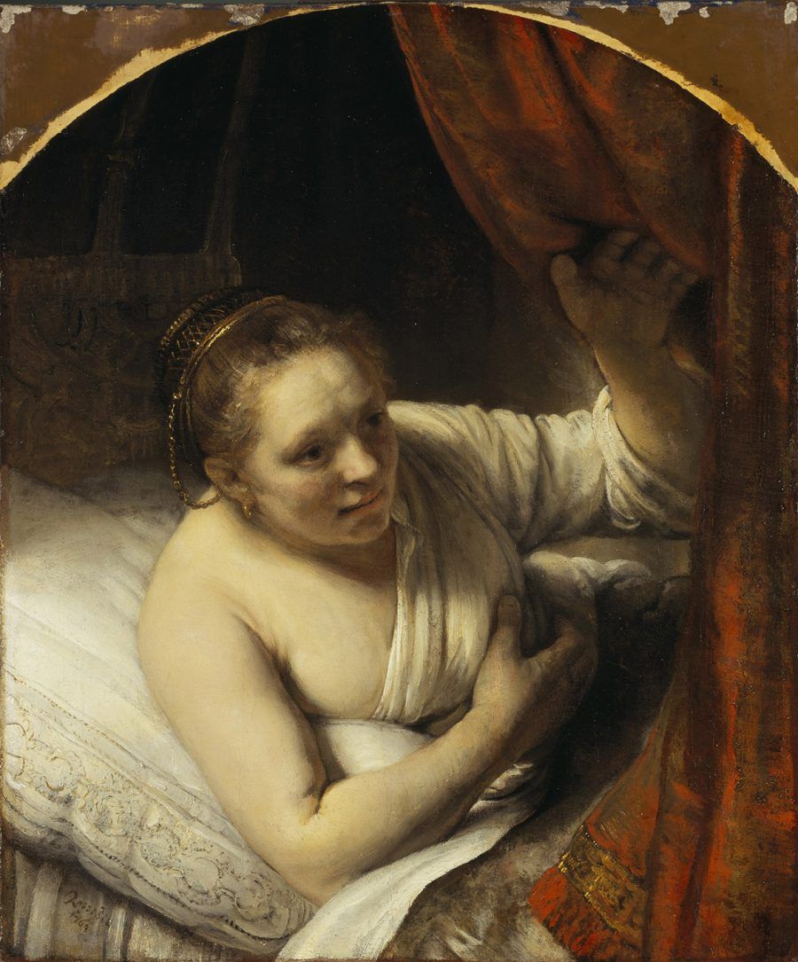 Una donna nel letto Rembrandt