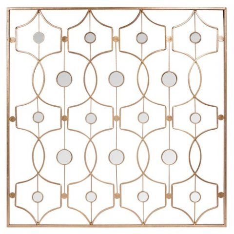 Arredo da parete dorato con specchi in metallo - 99.99 euro