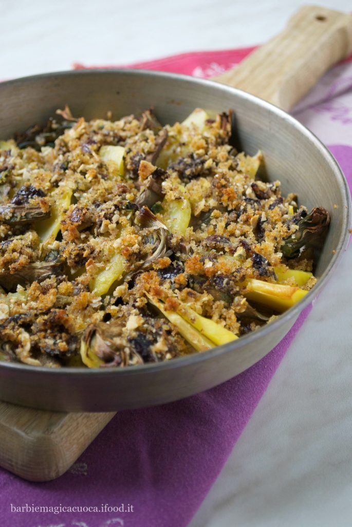 Carciofi e patate gratinati