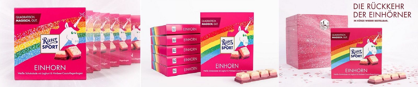 Ritter Sport lancia il magico cioccolato al gusto di unicorno
