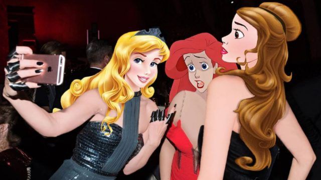 Selfie time per Aurora e Ariel, non molto convinta!