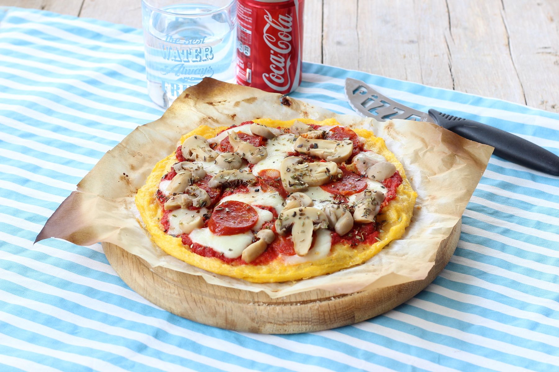 La pizza di polenta