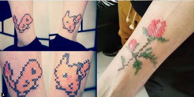 Tatuaggi a punto croce