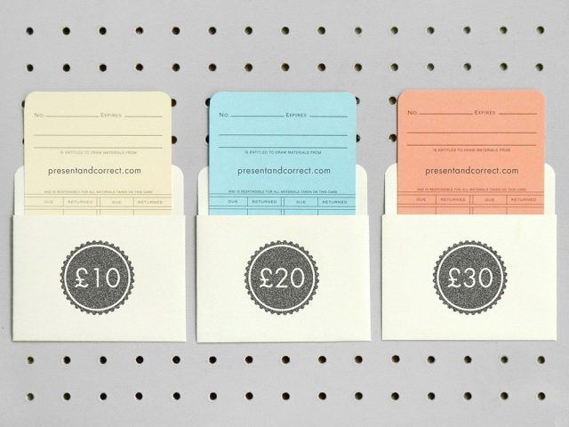Biglietti per regalare dei voucher personalizzati - 10 sterline