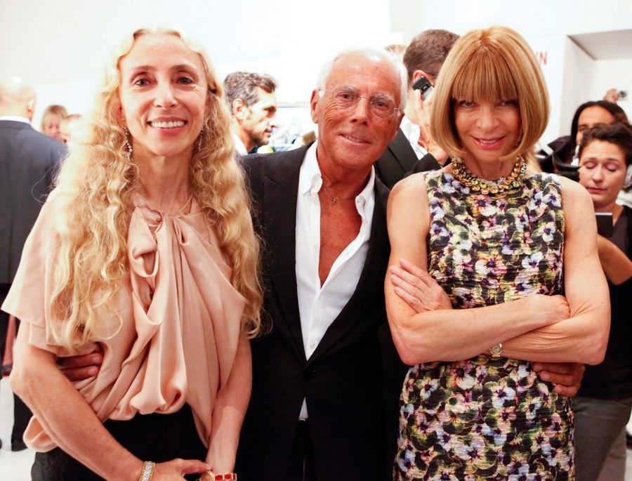 Anna Wintour , Giorgio Armani e Franca Sozzani. Foto Vogue.