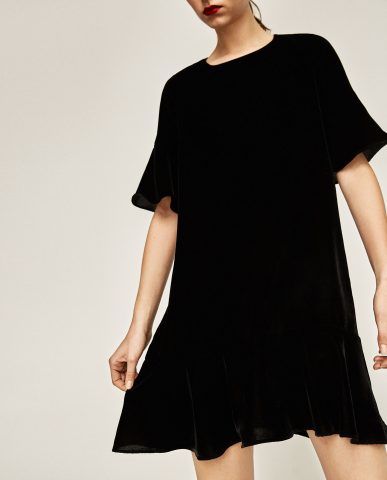 ABITO VELLUTO VOLANT DETTAGLIO 39,95 EUR Colore: Nero