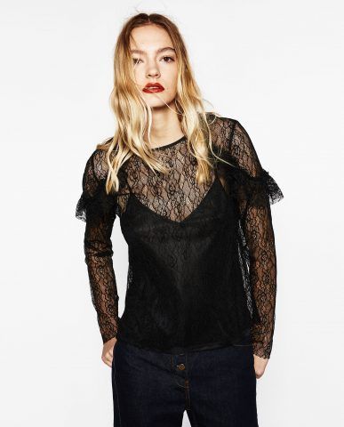 MAGLIETTA PIZZO DI SETA VOLANT DETTAGLIO 17,95 EUR