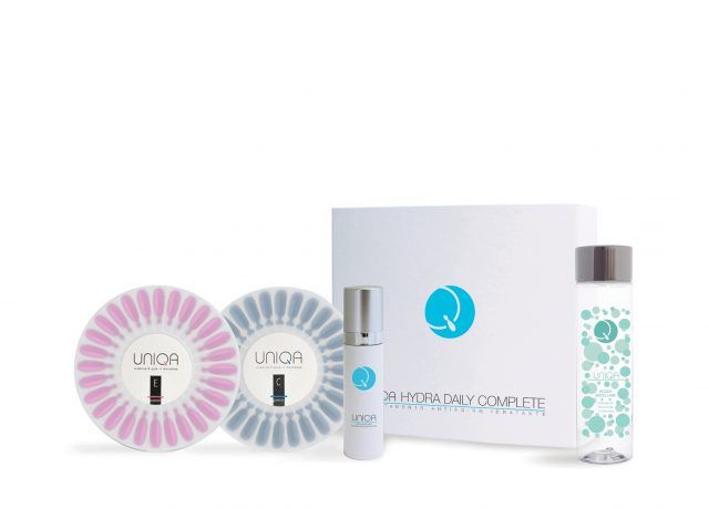 Pea Cosmetics astucci Uniqa Hydra daily complete con acqua micellare, Uniqa E, Uniqa C, acido ialuronico 175 euro.