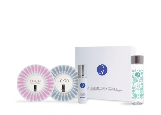 Pea Cosmetics astucci Uniqa Hydra plus daily complete con acqua micellare, Uniqa E, Uniqa C, acido ialuronico 175 euro.
