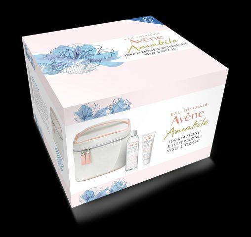 Eau Thermale Avene, Hydrance Optimal, Trousse Amabile con crema idratante, lozione micellare e trousse. 24.90 euro.