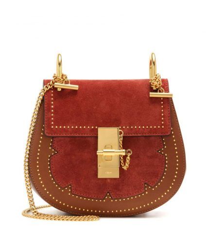 -Borsa a tracolla Drew mini in pelle e suede con decorazione Chloè €973