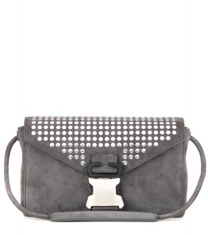 -Borsa a tracolla in suede con decorazione Christopher Kane €657