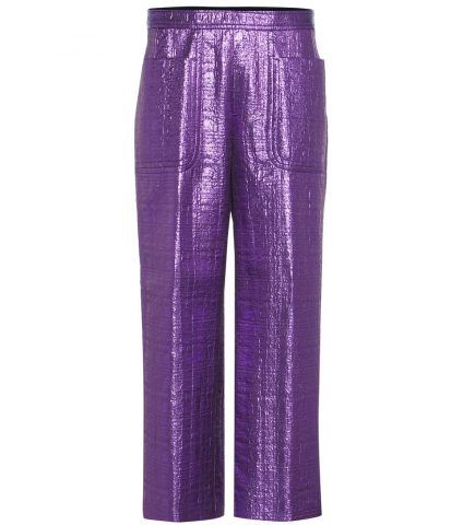 Pantaloni in lana lamé Dries Van Noten €505