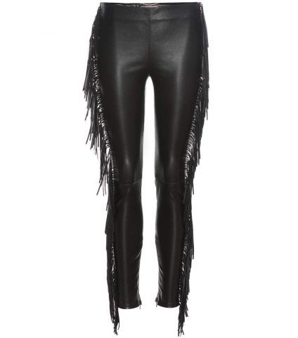 Leggings in pelle con frange Saint Laurent €2.490