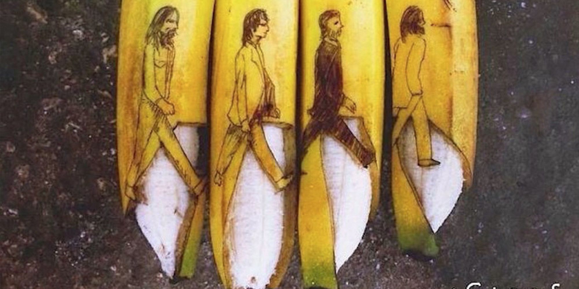 Banane trasformate in vere e proprie opere d’arte