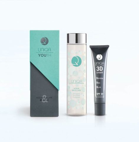Pea Cosmetics Uniqa Youth, per le giovani donne dinamiche che vogliono un naturale effetto giovinezza.Acqua micellare e 3D Cream, 49 euro.