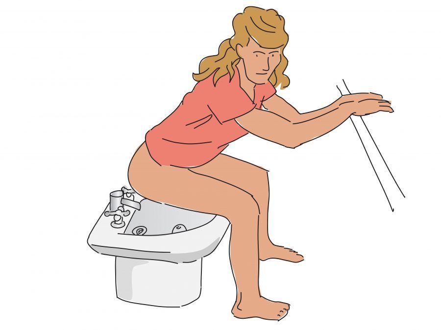 quello sul bidet addirittura è uno squat profondo 