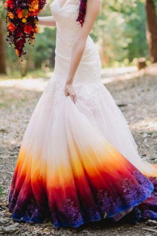 abiti da sposa 2017 dip-dyed: multicolor