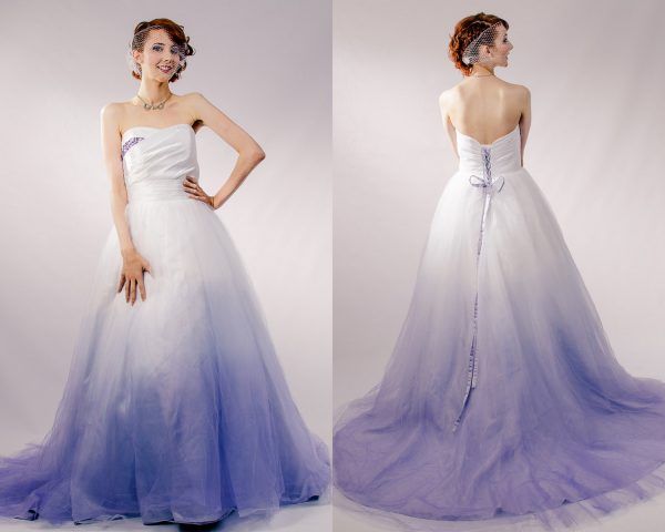 abiti da sposa 2017 dip-dyed: lilla
