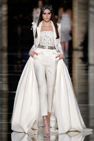 abito da sposa pantalone Zuhair Murad
