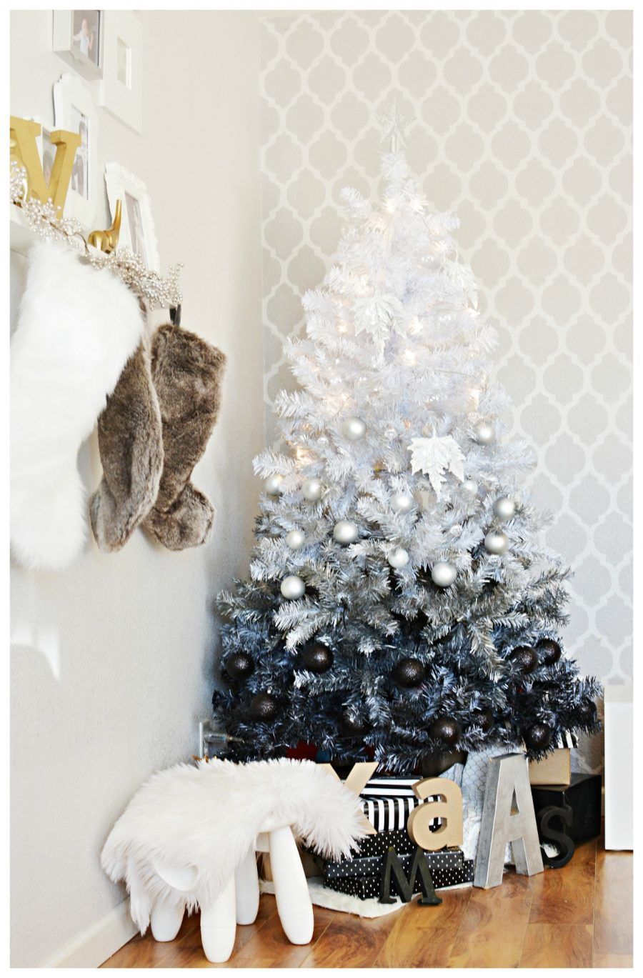 Albero Di Natale Addobbato Bianco E Nero.Diy 30 Decorazioni Per Il Tuo Albero Di Natale Bigodino