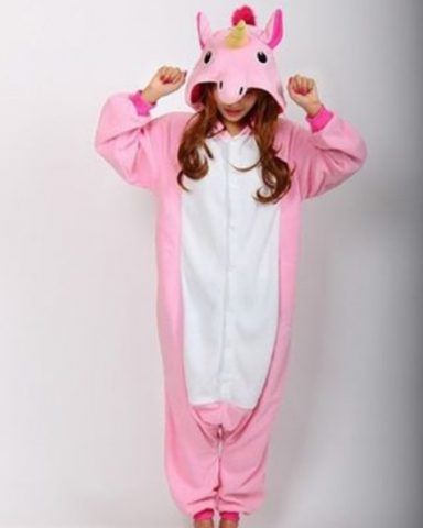 Kigurumi, unicorno rosa