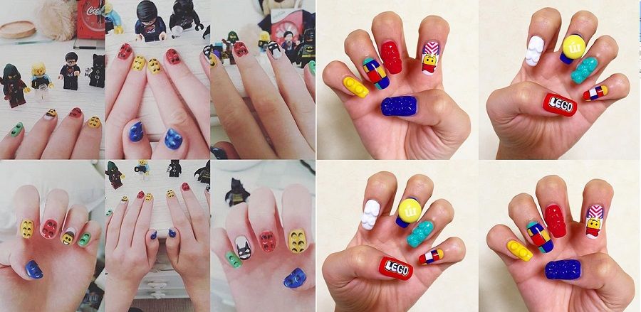 Qualche esempio creativo di Lego Nail Art