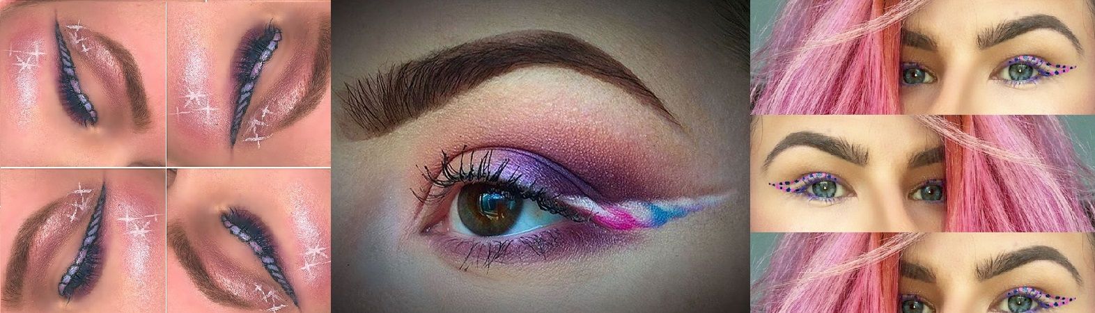 Il make up per gli occhi per diventare un unicorno