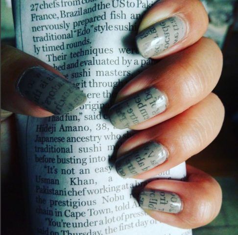 Newspaper Nail Art: unghie come giornali