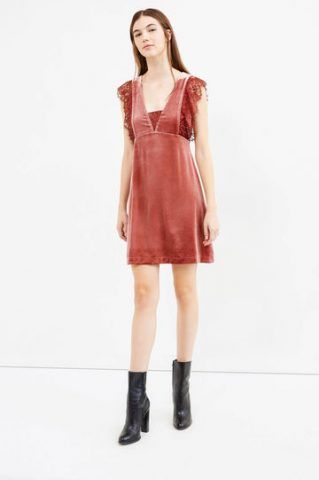 Abito corto in velluto con pizzo OVS €29,99