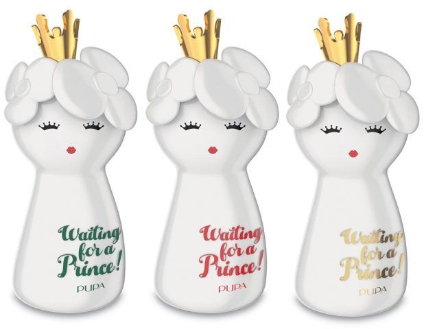 Pupa La Principupa con 1 blush in crema, 2 all over, 2 correttori, 1 cipria, 1 terra, 2 primer, 8 ombretti compatti, 1 matita occhi, 1 applicatore, 5 gloss, 5 lip cream, 1 lip balm. Proposta in 3 versioni colore, ognuna disponibile in 2 versioni all’interno. 35 euro.