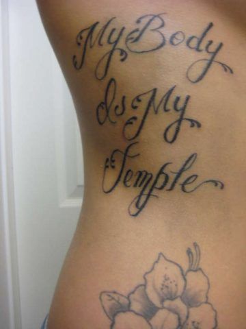Tatuaggi per amanti del fitness: My body is my temple, il mio corpo è il mio tempio!