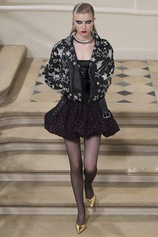 Giacca di pelle rivisitata - Dalla sfilata di Saint Laurent