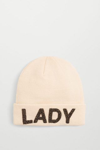 Beanie con scritta di Mango